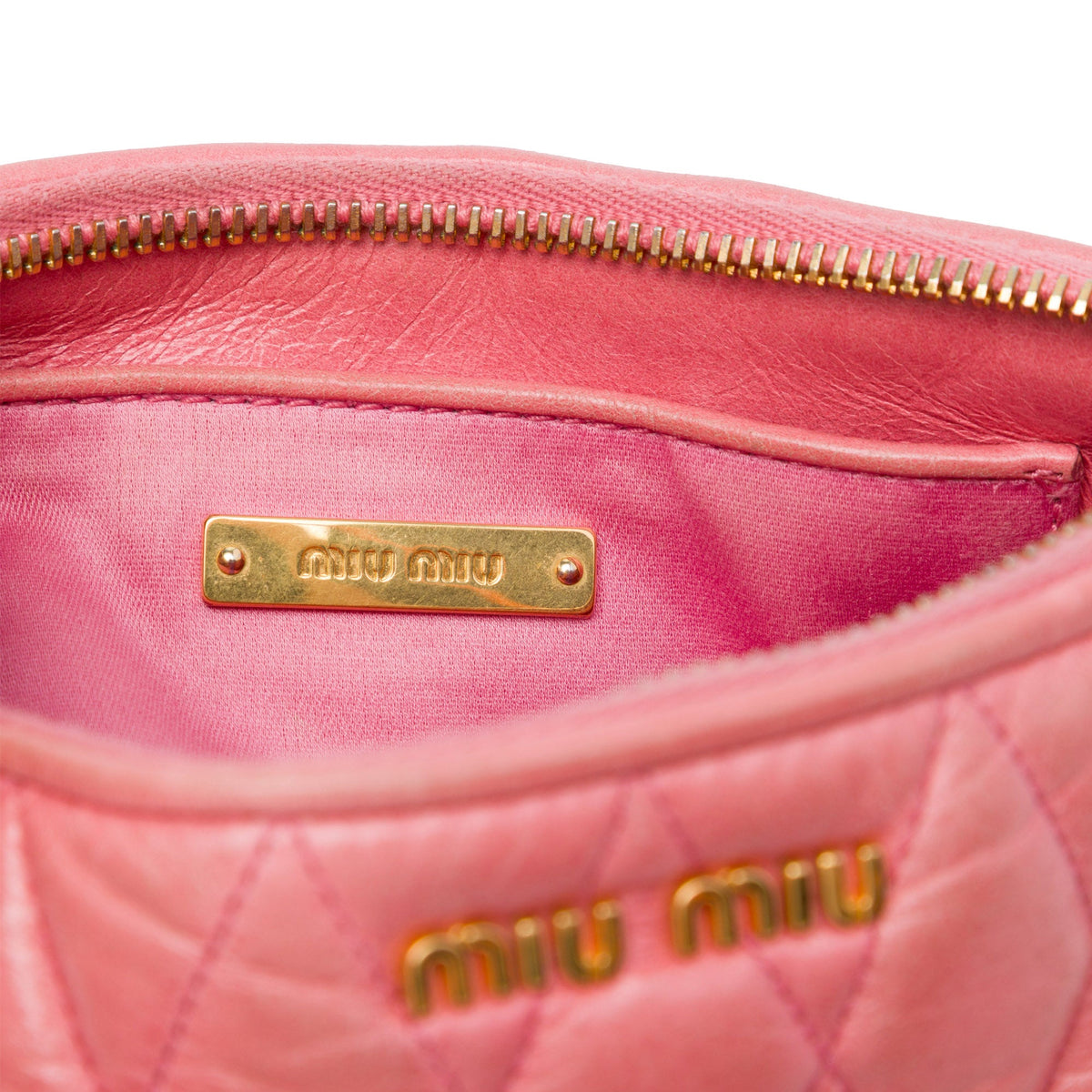Miu Miu Matelasse Nappa Chain Satchel