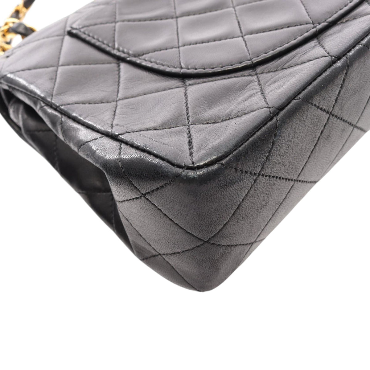 Chanel Small Classic Lambskin Double Flap — Black