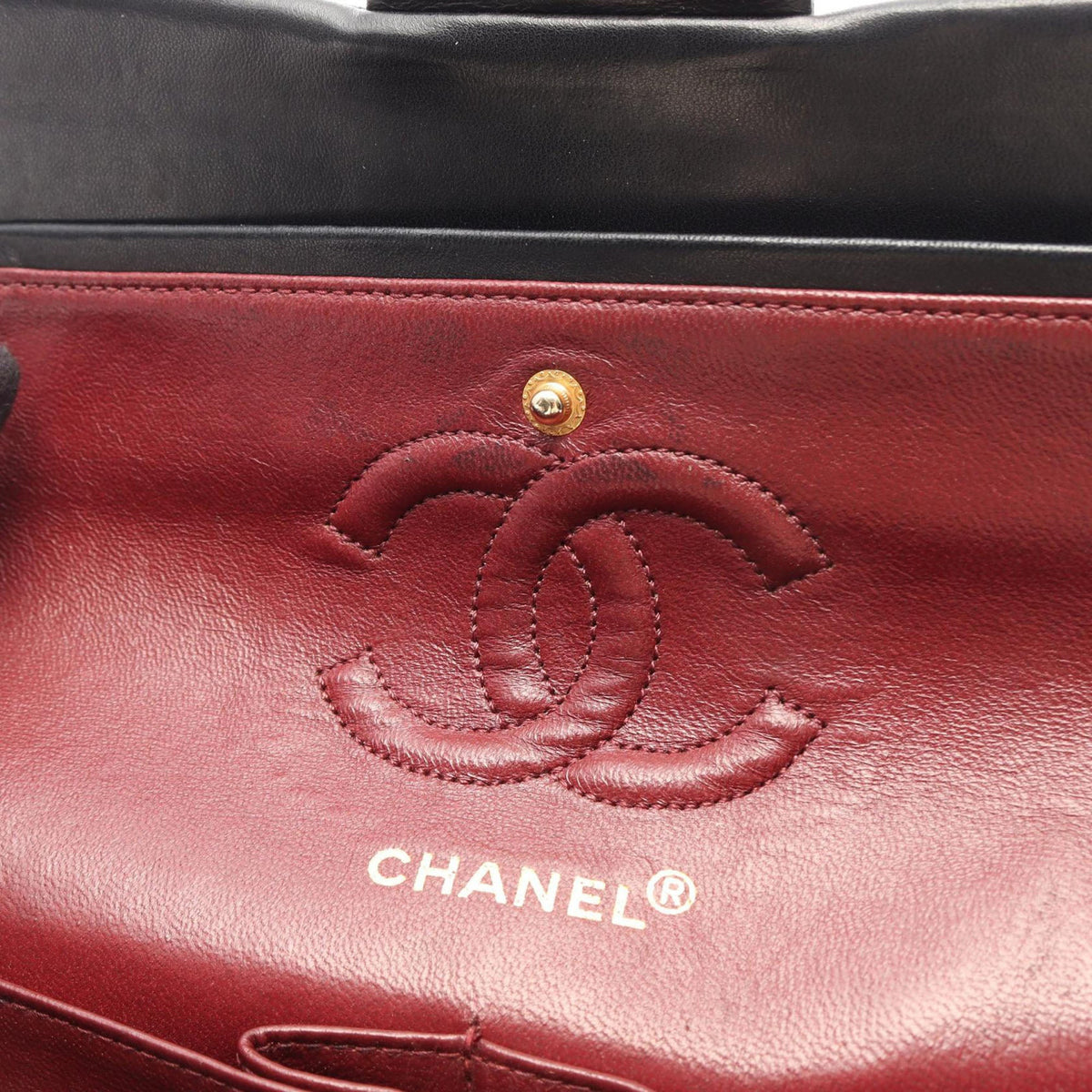 Chanel Small Classic Lambskin Double Flap — Black