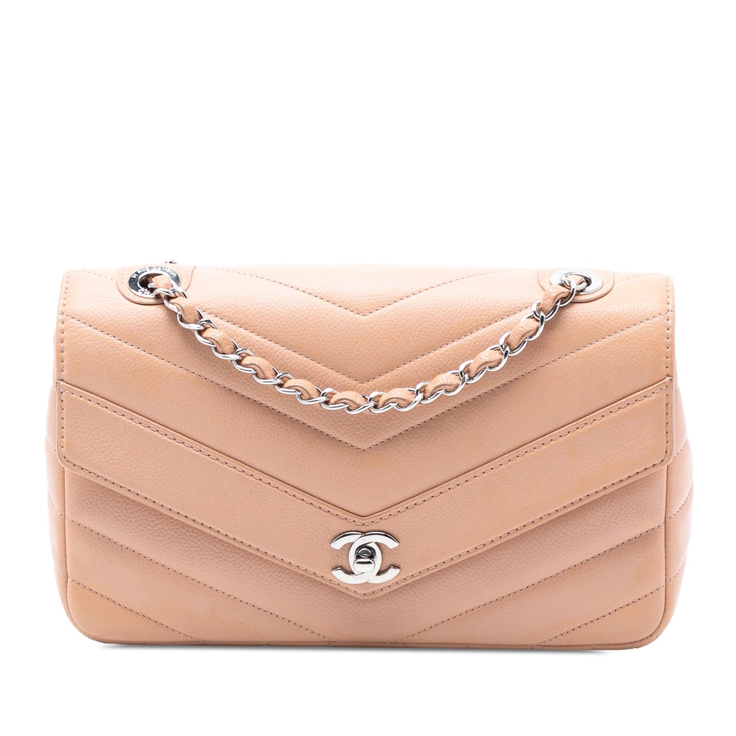 Chanel Medium Chevron Caviar Data Center Envelope Flap