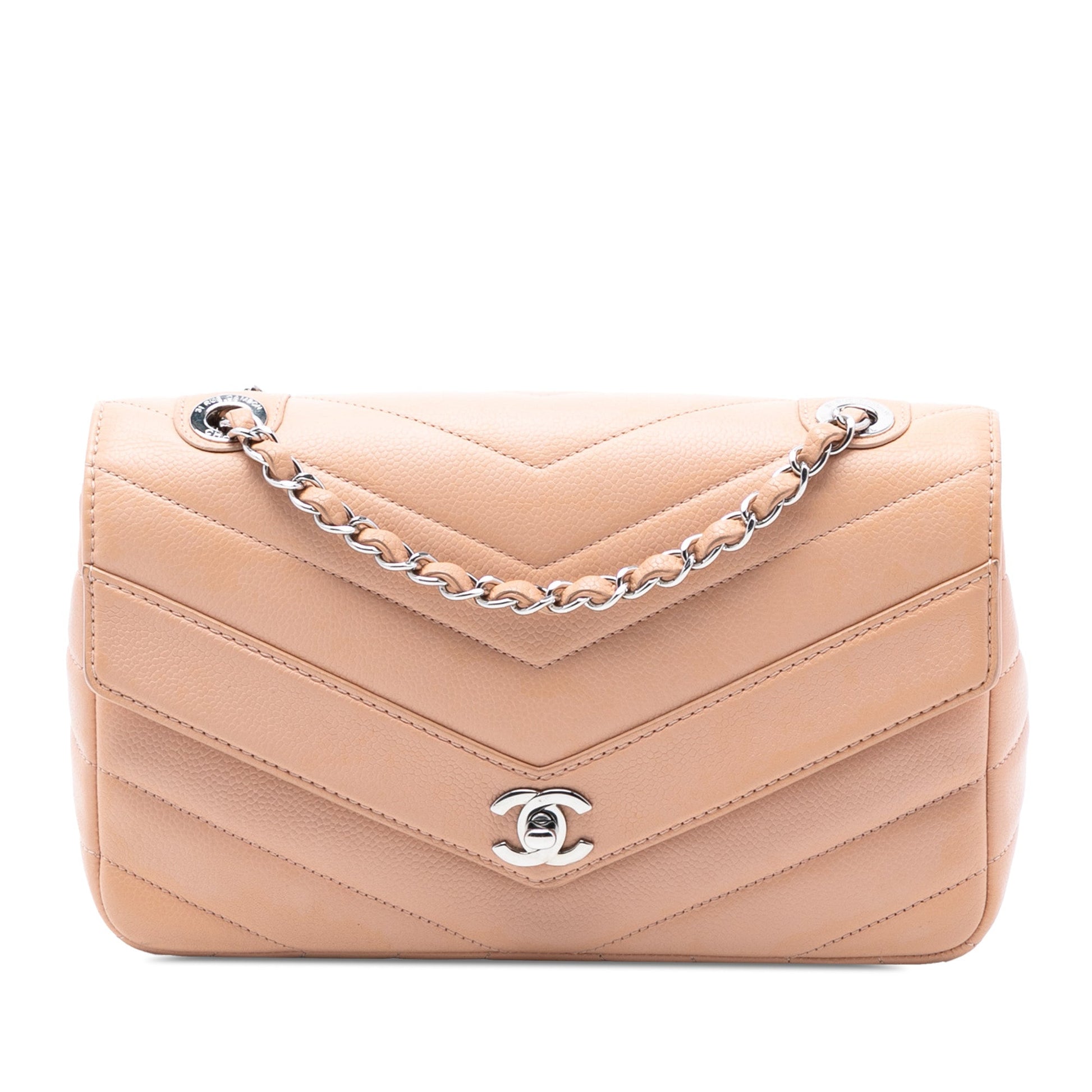 Chanel Medium Chevron Caviar Data Center Envelope Flap