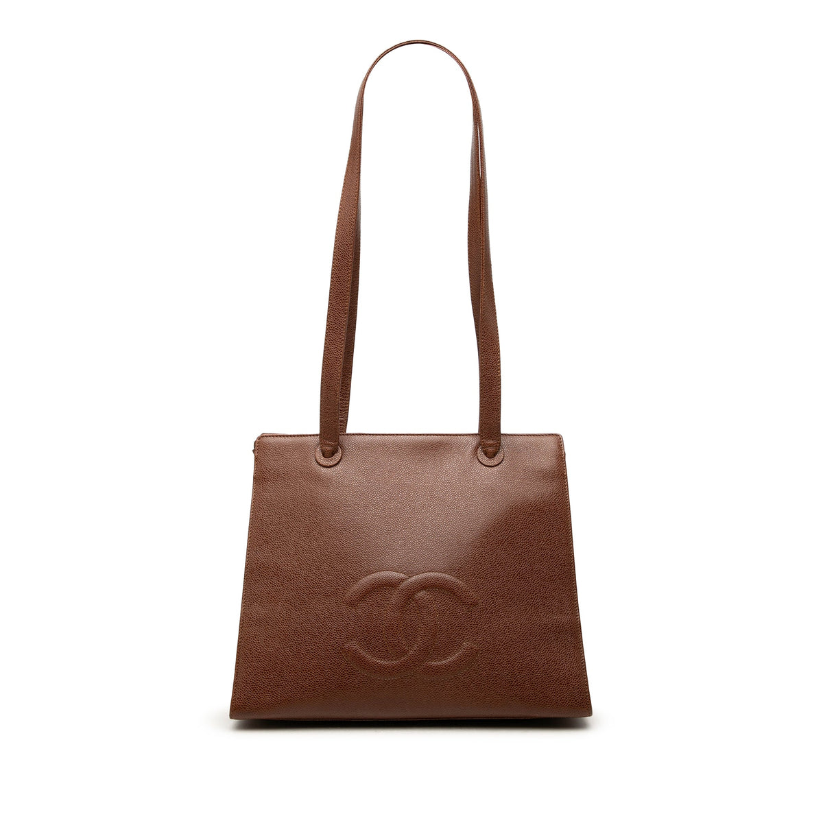 Chanel CC Caviar Tote — Brown