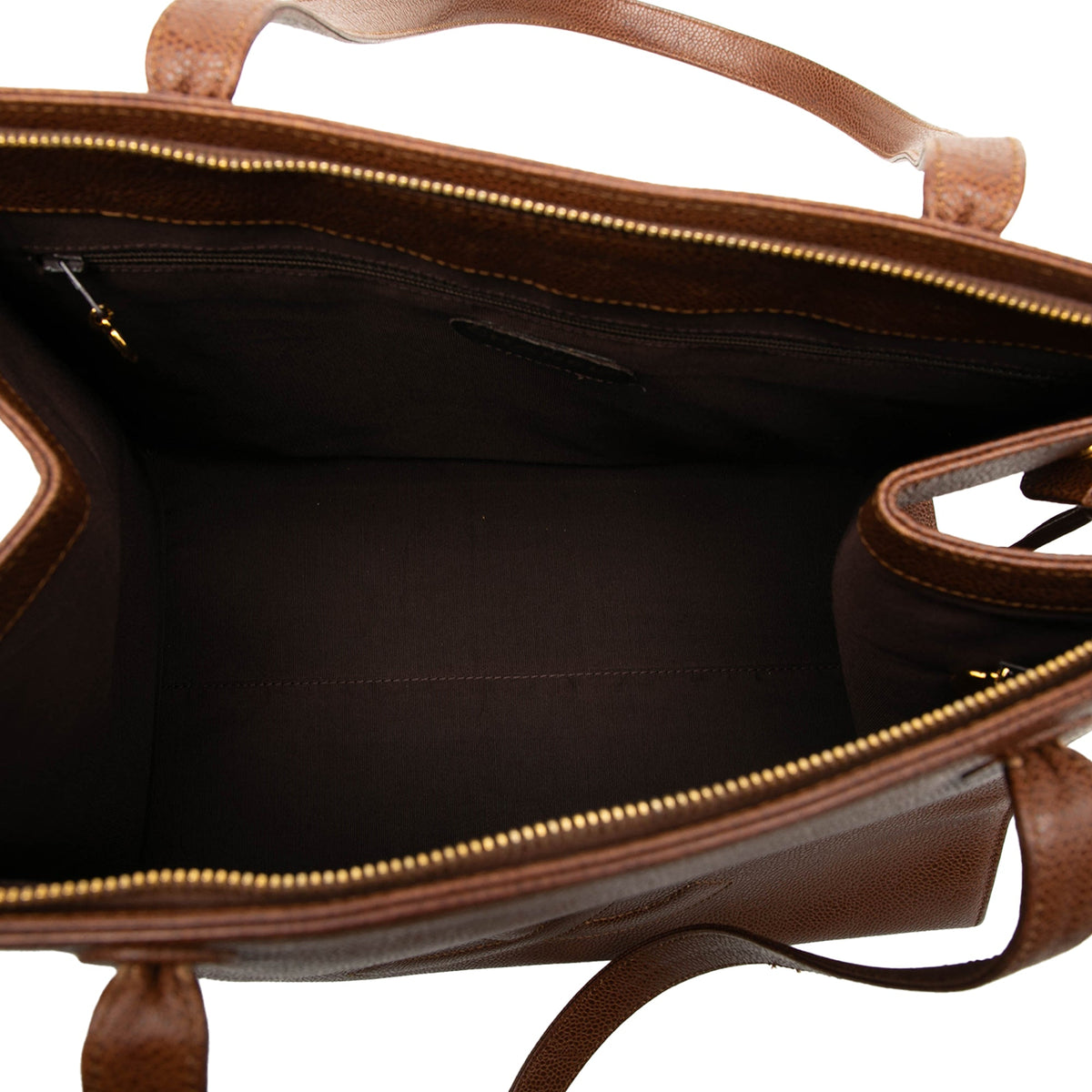 Chanel CC Caviar Tote — Brown