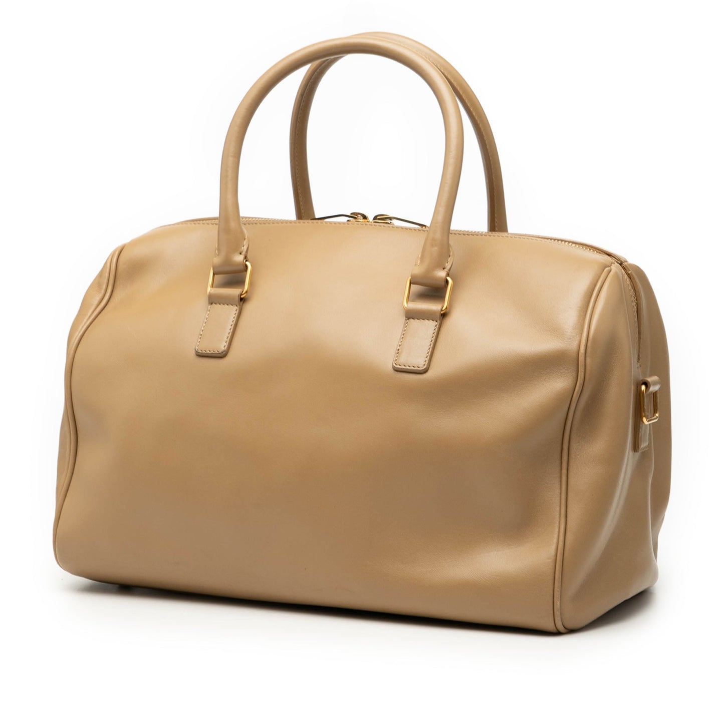 Saint Laurent Bicolor Leather Classic Duffle 6 Satchel