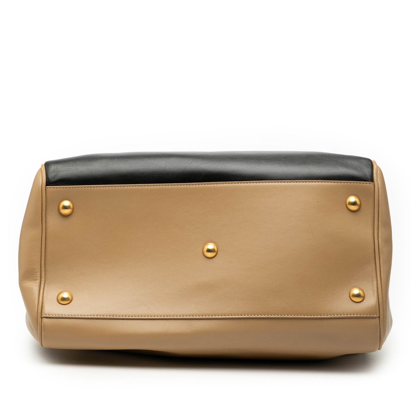 Saint Laurent Bicolor Leather Classic Duffle 6 Satchel