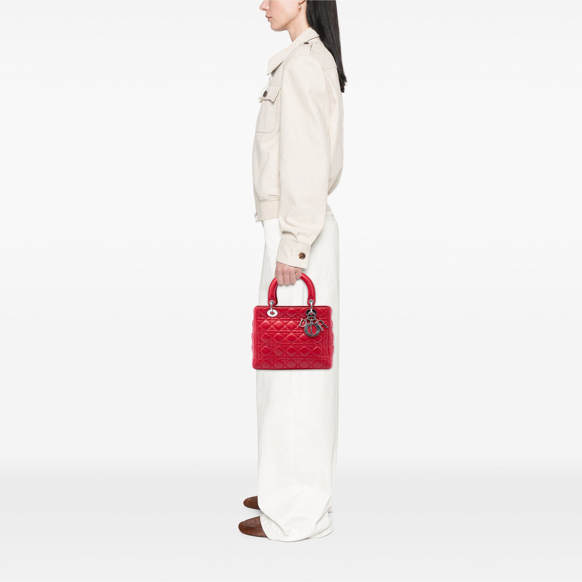 Dior Medium Lambskin Cannage Lady Dior