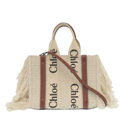 Small Linen Woody Fringe Tote