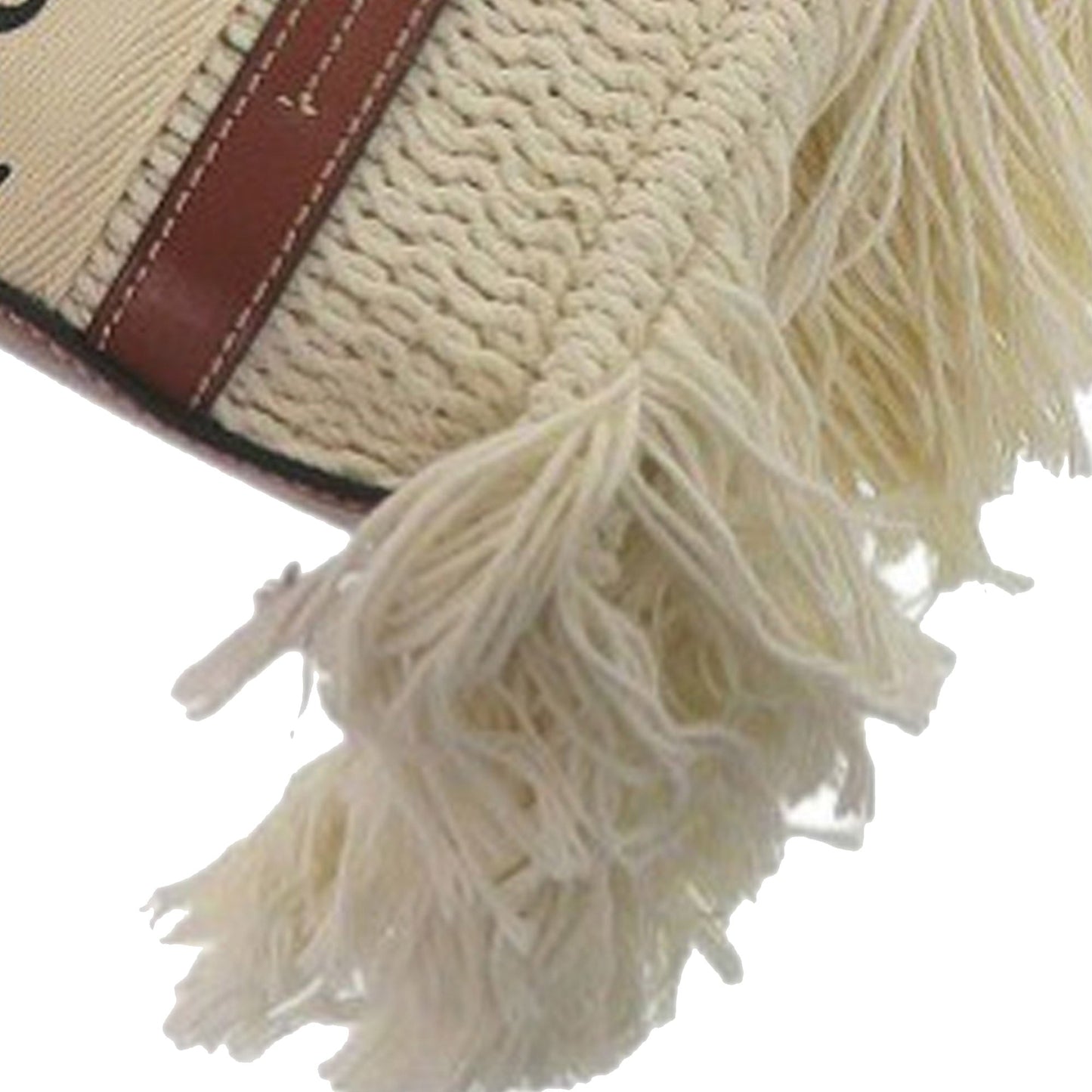 Small Linen Woody Fringe Tote