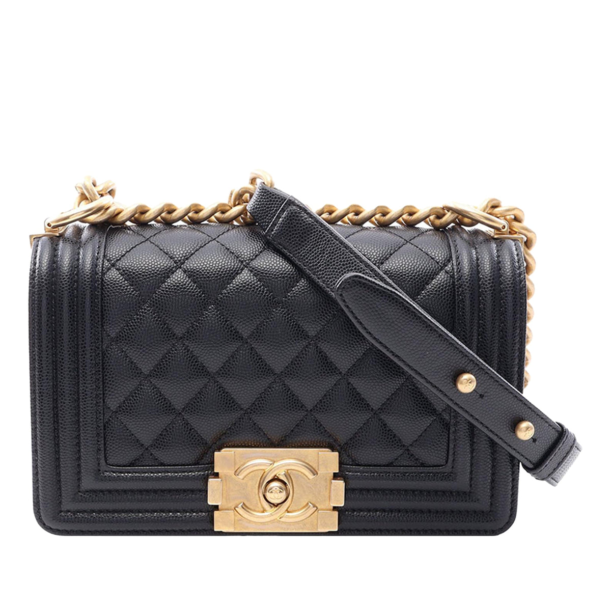 Chanel Small Quilted Caviar Boy Flap