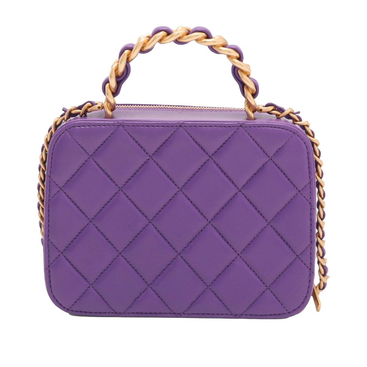 Chanel Small CC Quilted Lambskin Top Handle Vanity Case