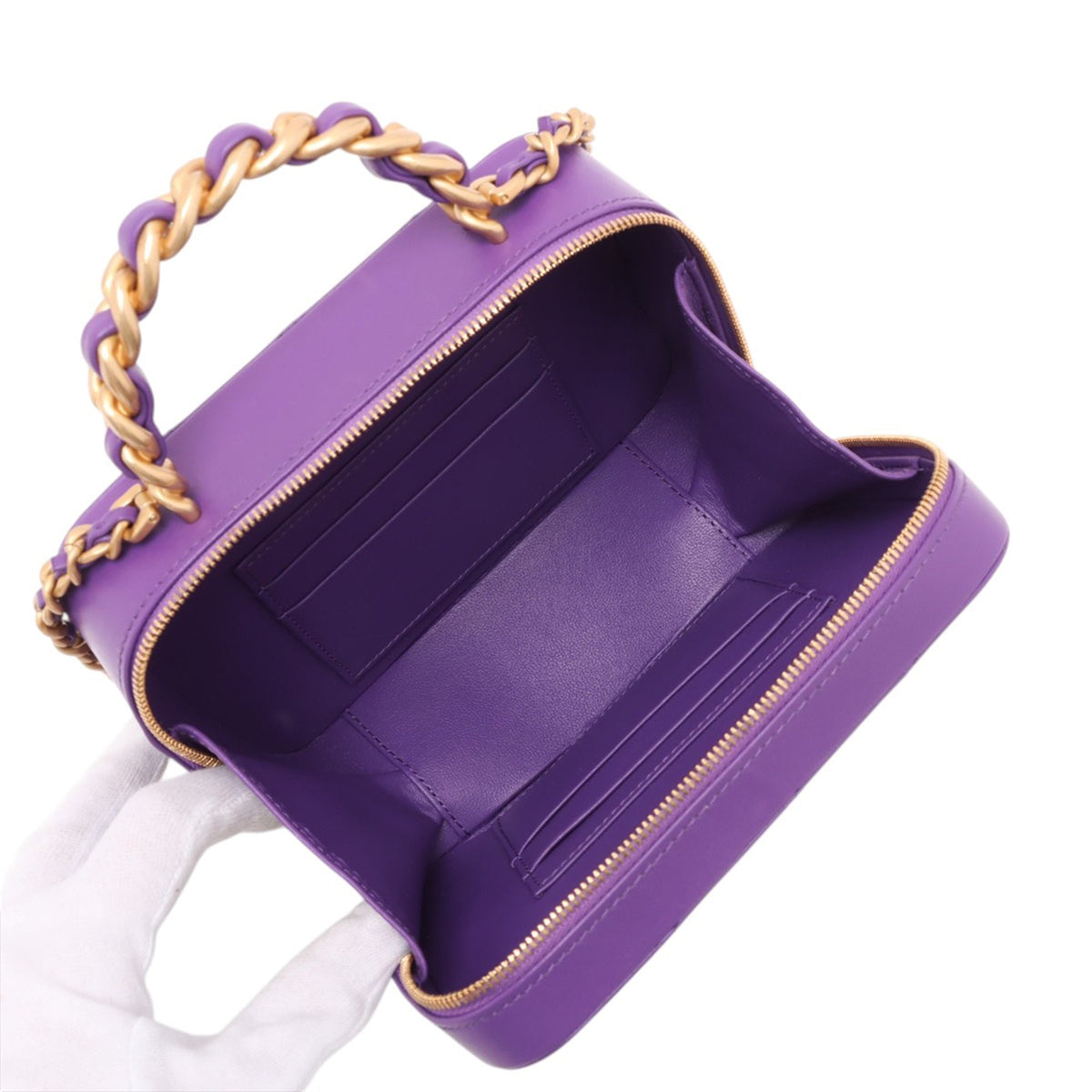 Chanel Small CC Quilted Lambskin Top Handle Vanity Case