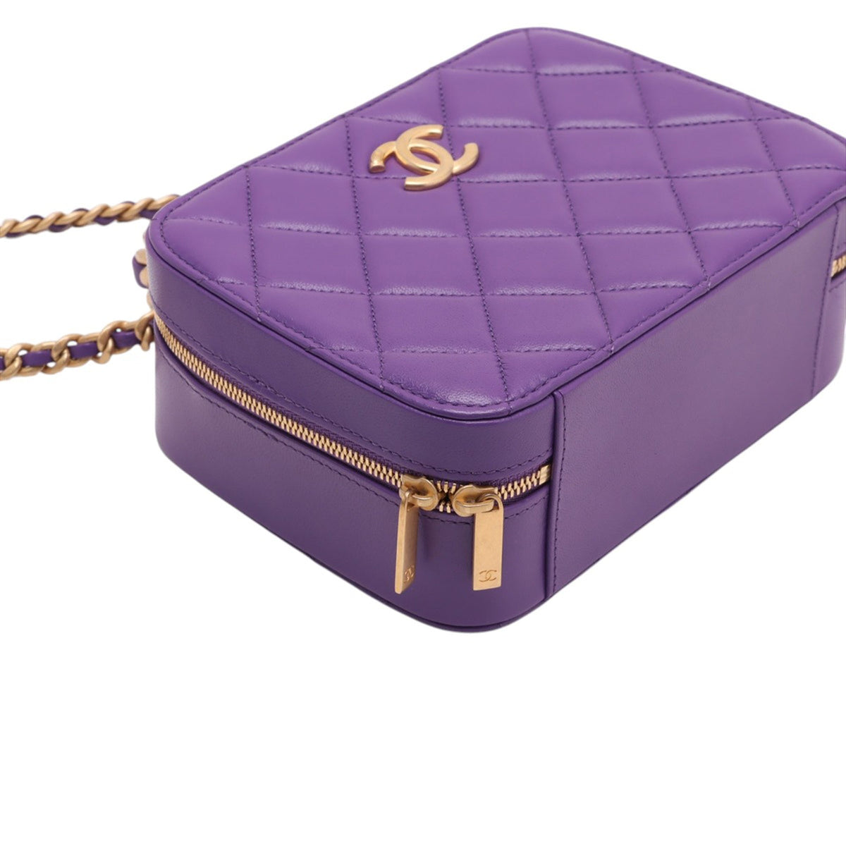 Chanel Small CC Quilted Lambskin Top Handle Vanity Case