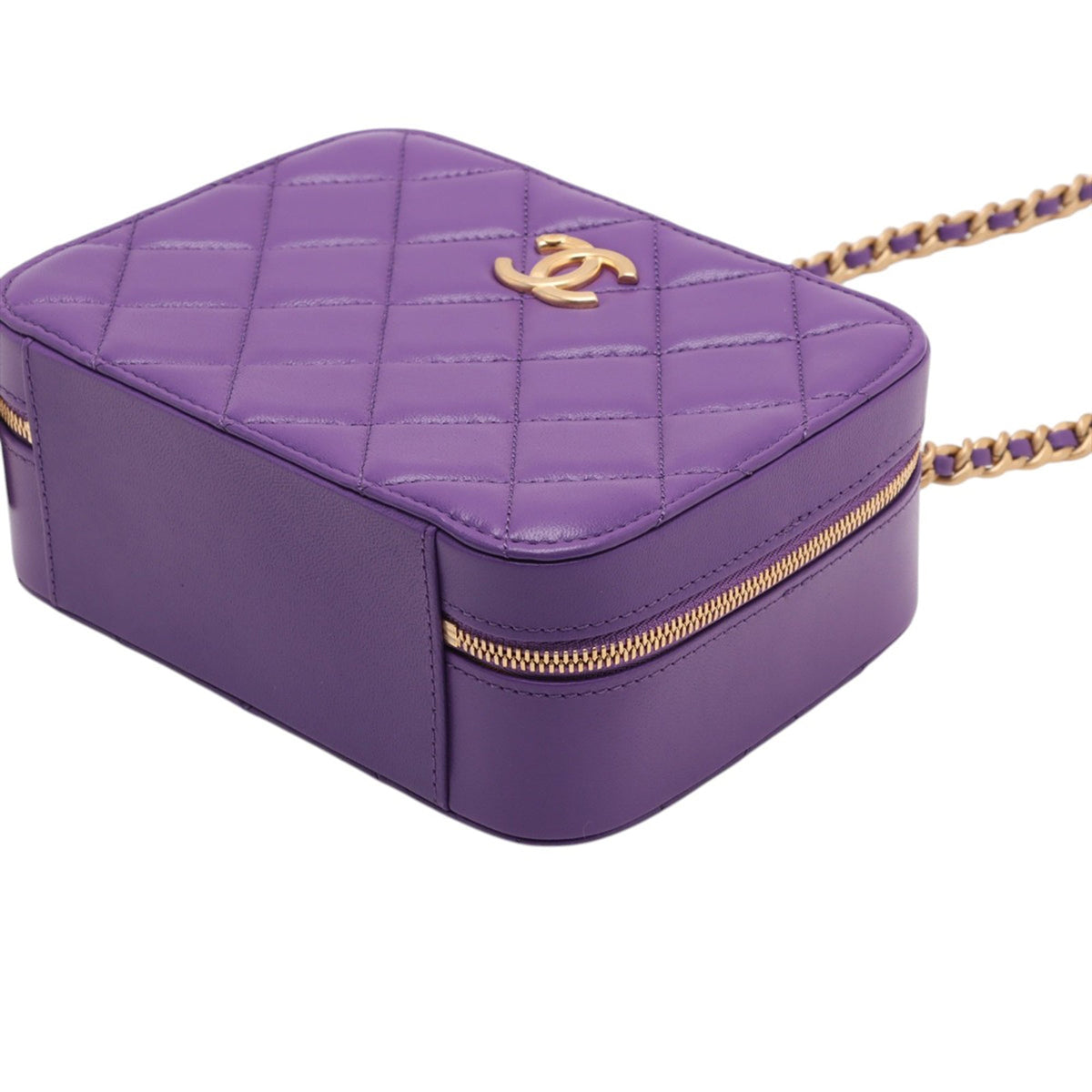 Chanel Small CC Quilted Lambskin Top Handle Vanity Case