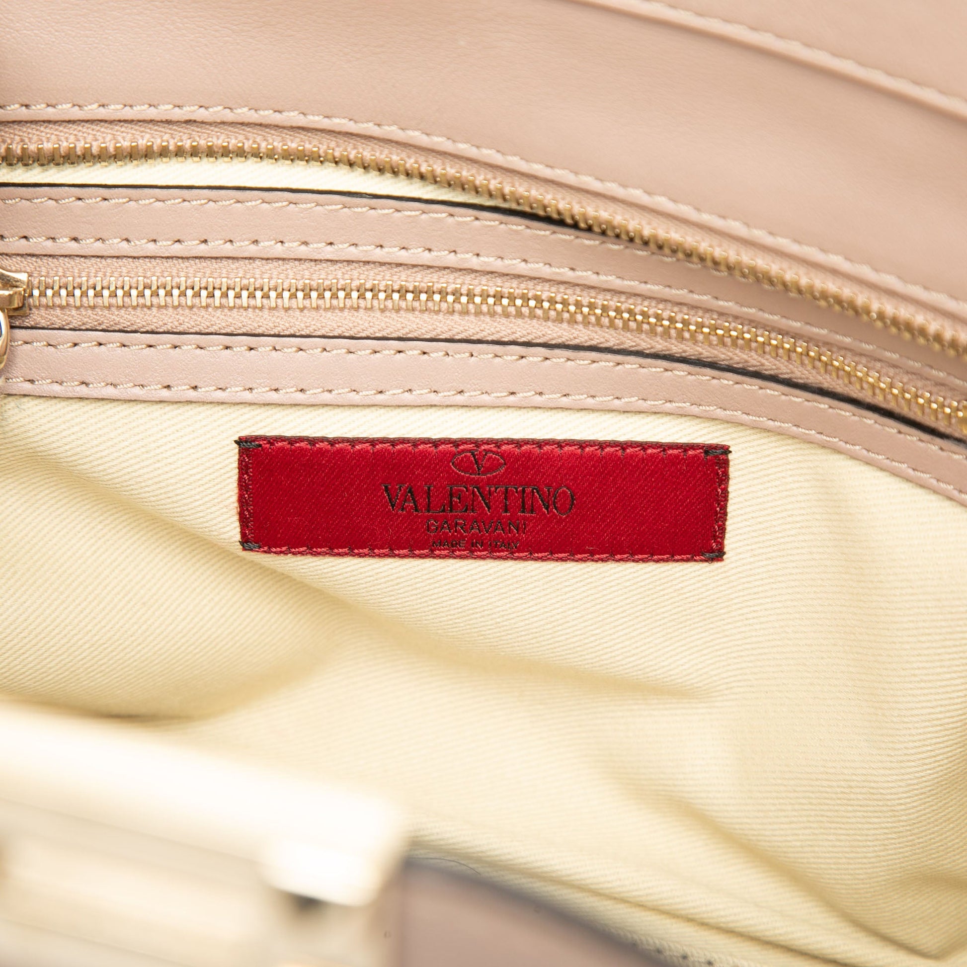 Valentino Small Leather Rockstud Double Handle Tote