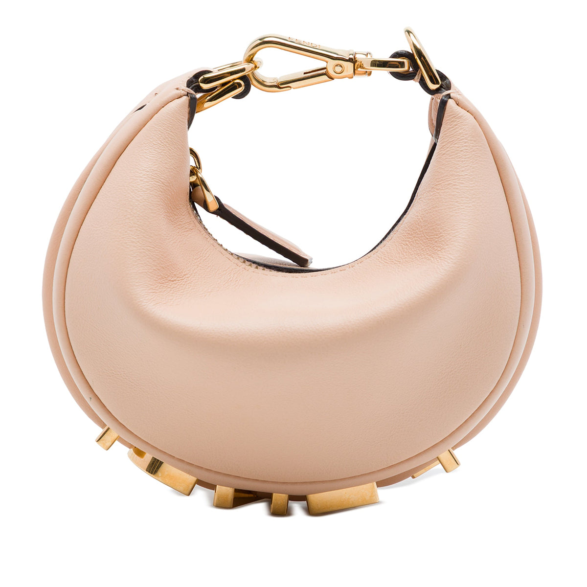 Fendi Nano Leather Fendigraphy Hobo — Brown