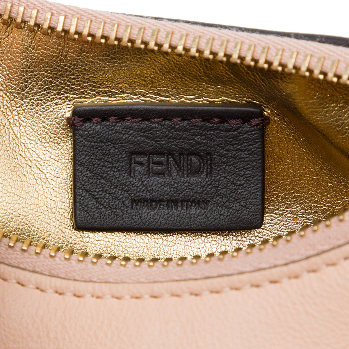 Fendi Nano Leather Fendigraphy Hobo — Brown