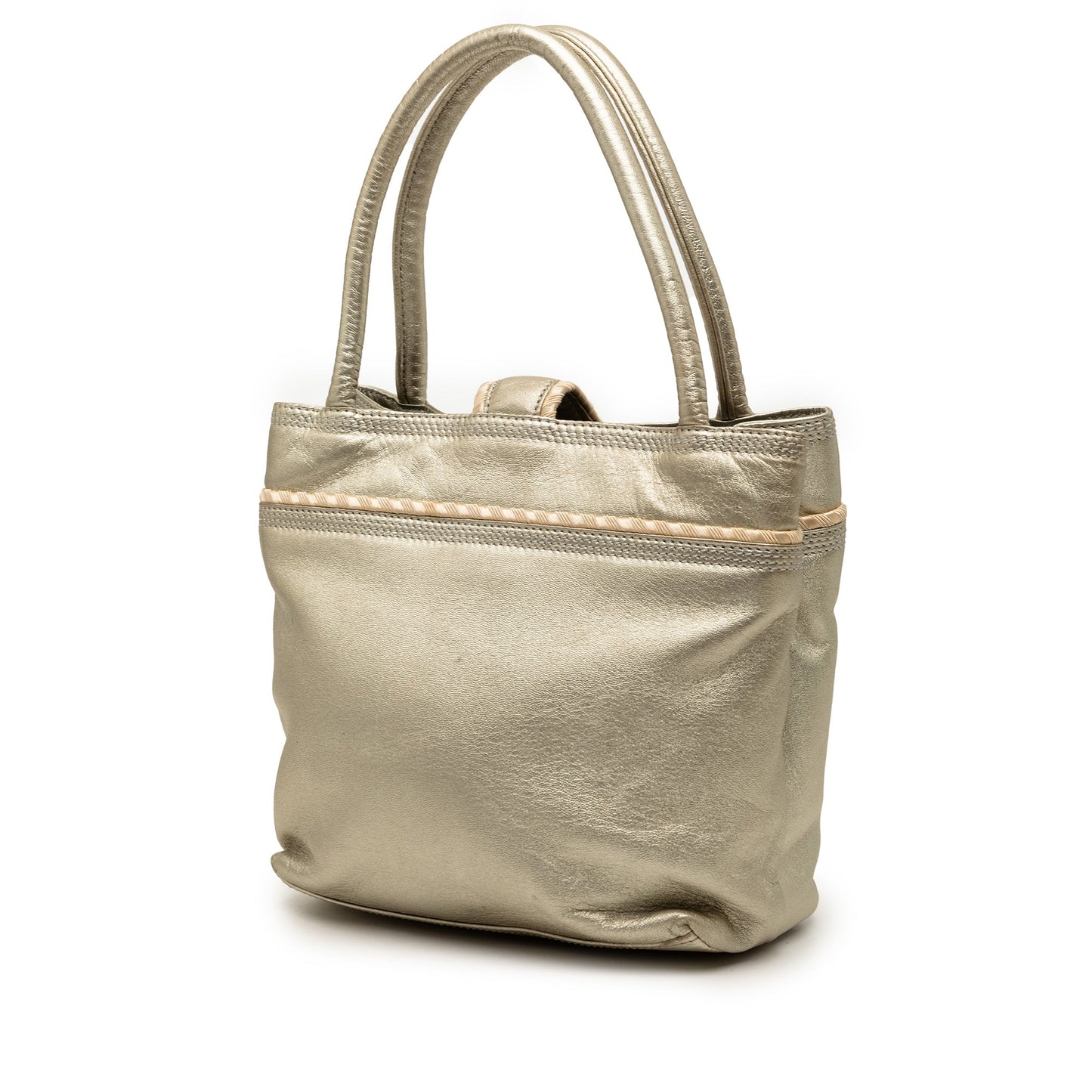 Metallic Leather Fringe Tassel Handbag