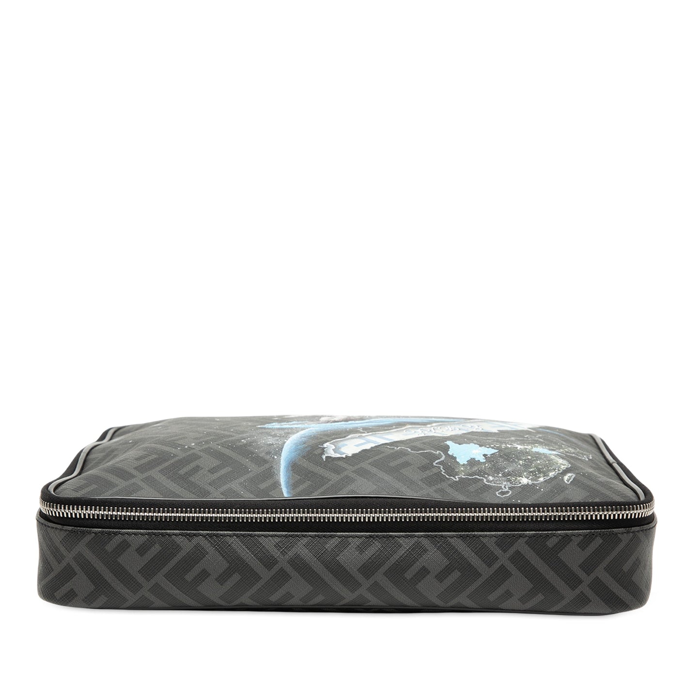 Fendi Zucca Coated Canvas Surfing Astronaut Clutch