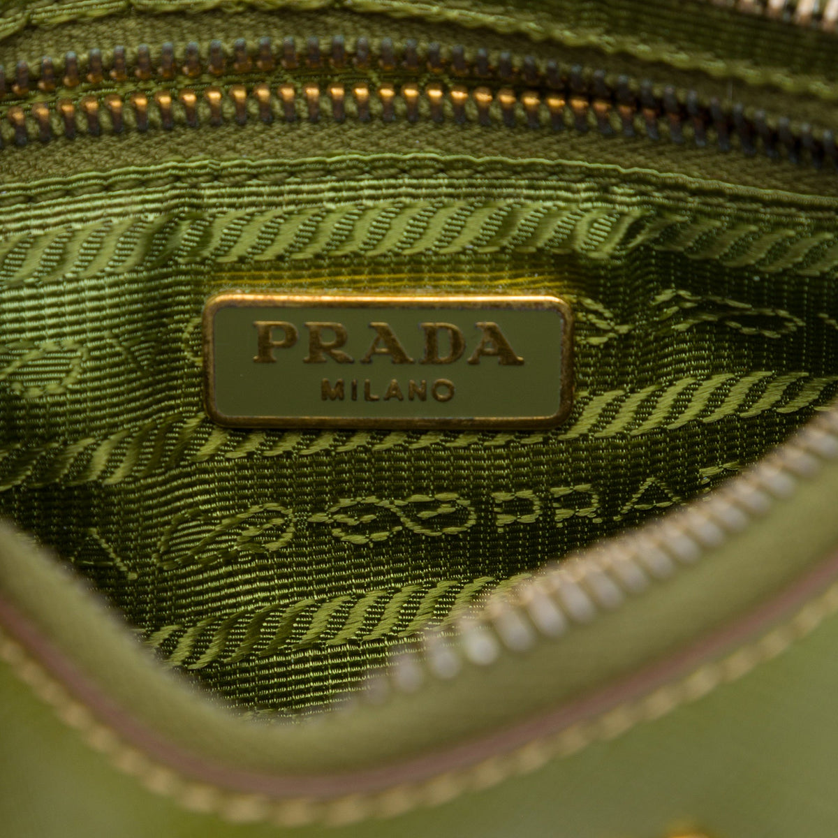 Prada Bicolor Saffiano Shoulder Bag — Yellow