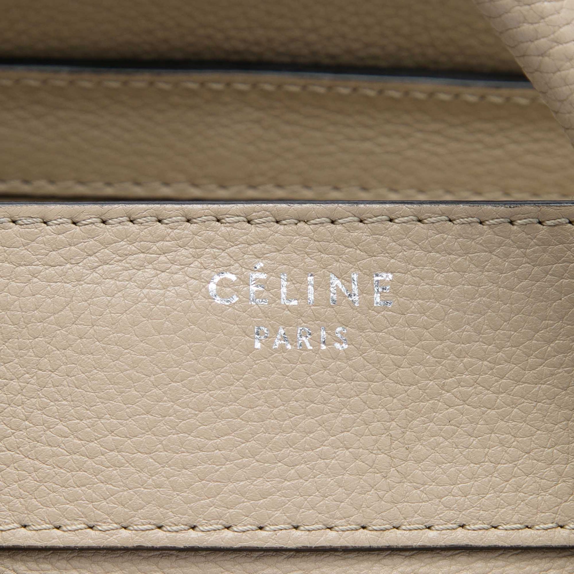 Celine Micro Leather Luggage Tote