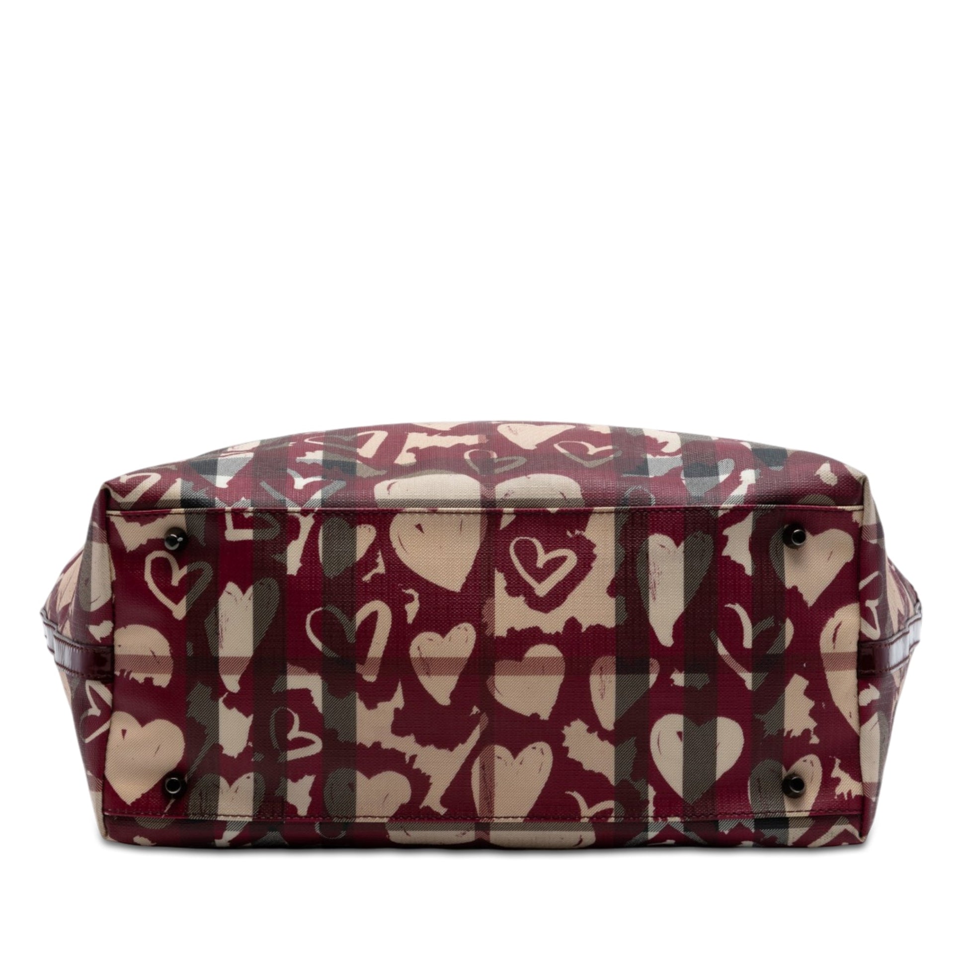 Burberry House Check Coated Canvas Hearts Gracie Tote