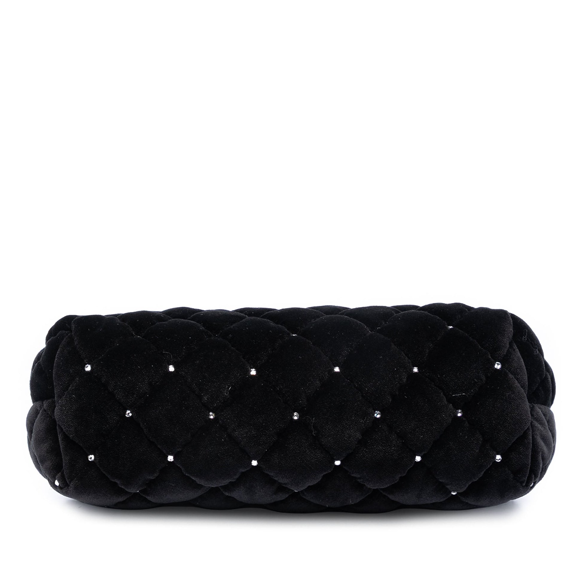 Chanel Quilted Velvet Diamante Wristlet Clutch