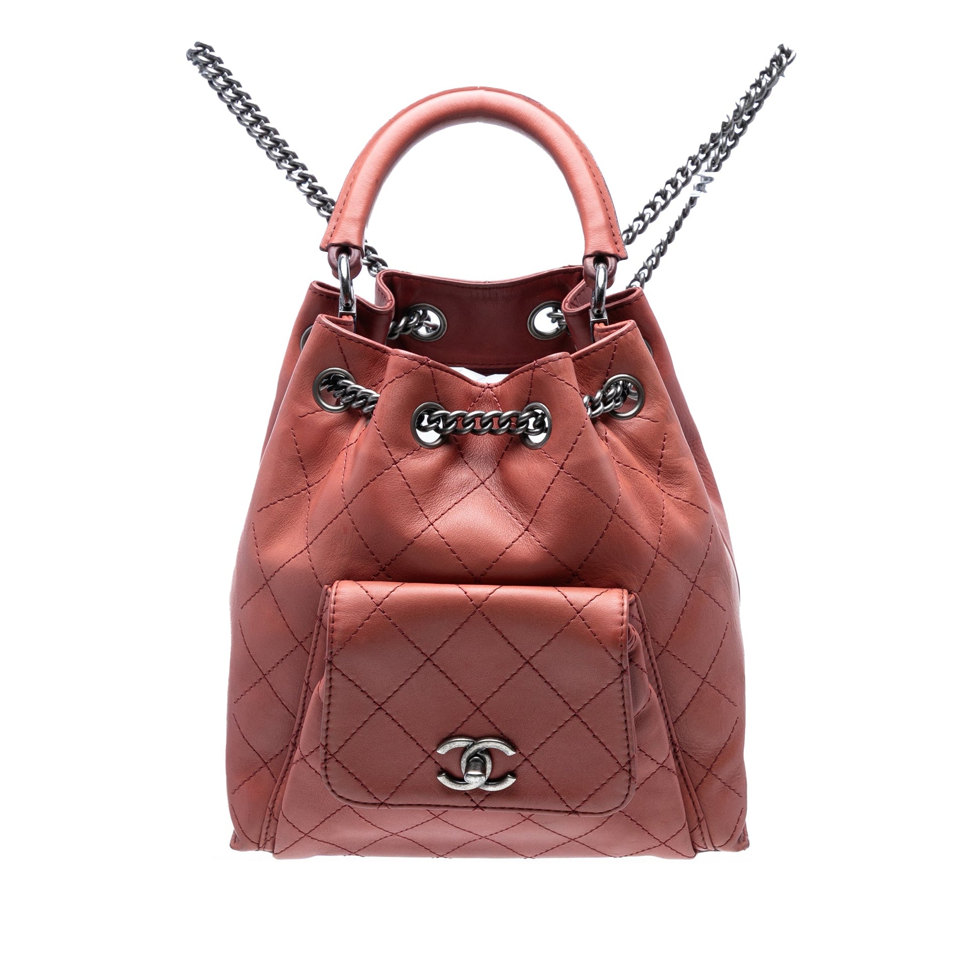 Chanel Medium Stitched Calfskin Urban Luxury Drawstring Backpack