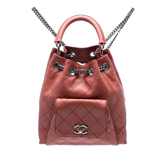 Chanel Medium Stitched Calfskin Urban Luxury Drawstring Backpack