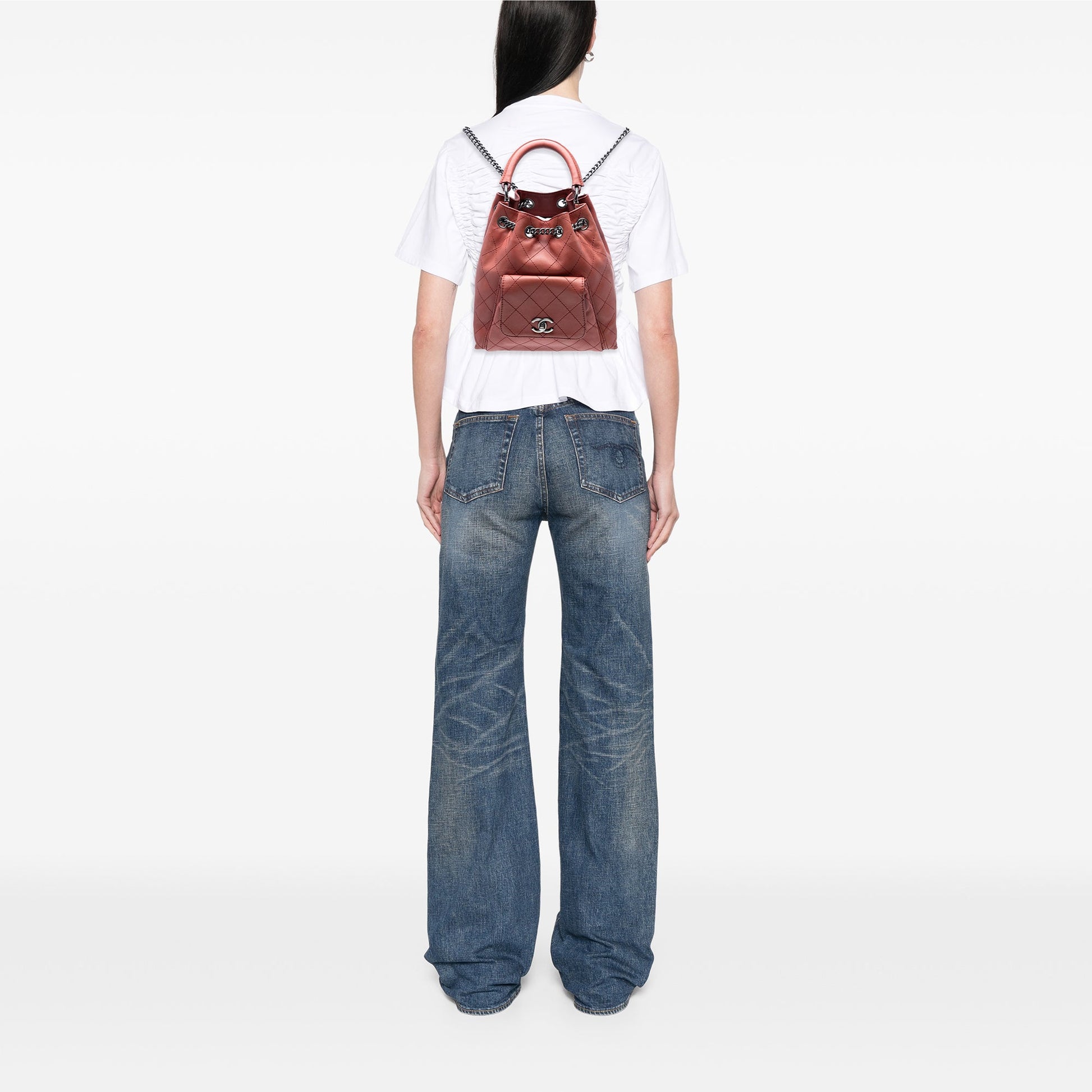 Chanel Medium Stitched Calfskin Urban Luxury Drawstring Backpack