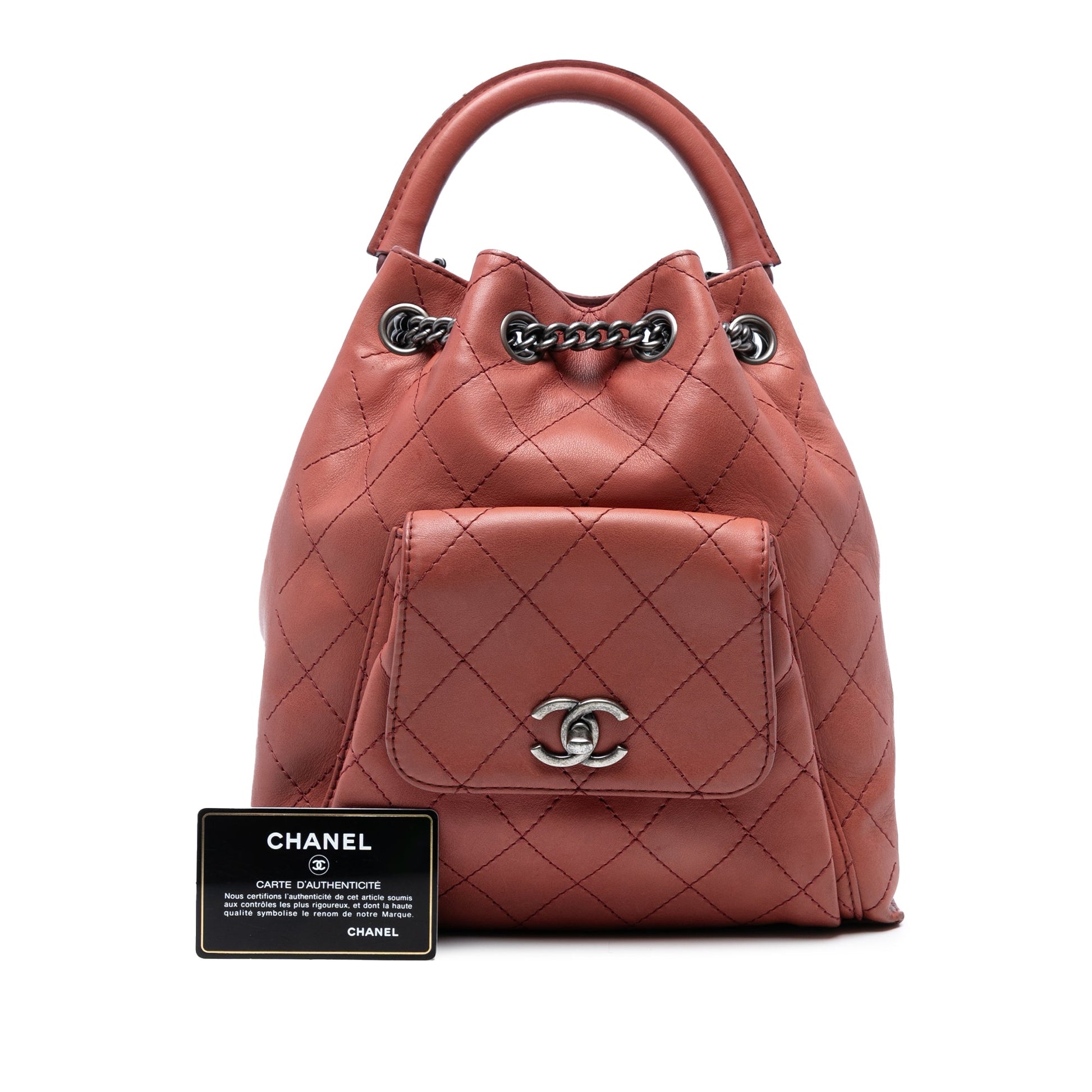 Chanel Medium Stitched Calfskin Urban Luxury Drawstring Backpack