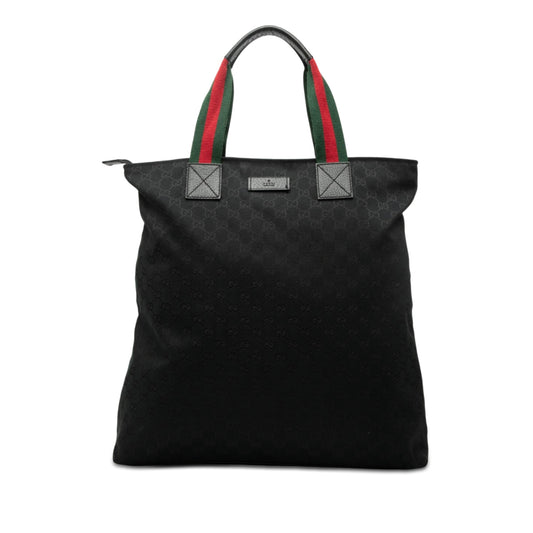 Gucci GG Canvas Web Vertical Tote