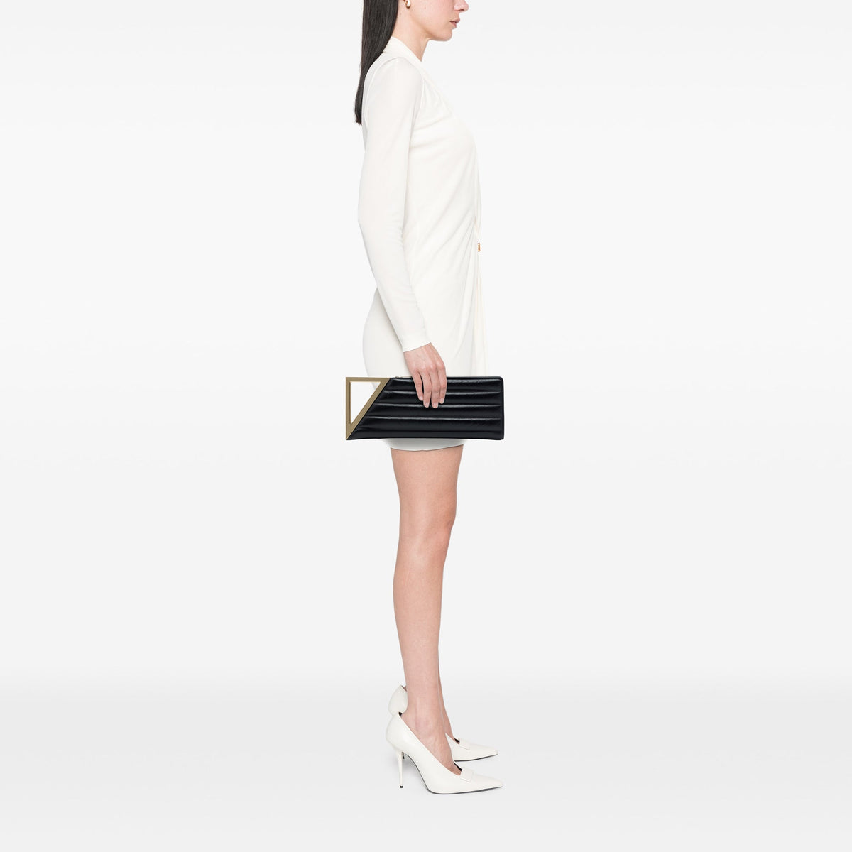 Bottega Veneta Leather BV Rim Clutch