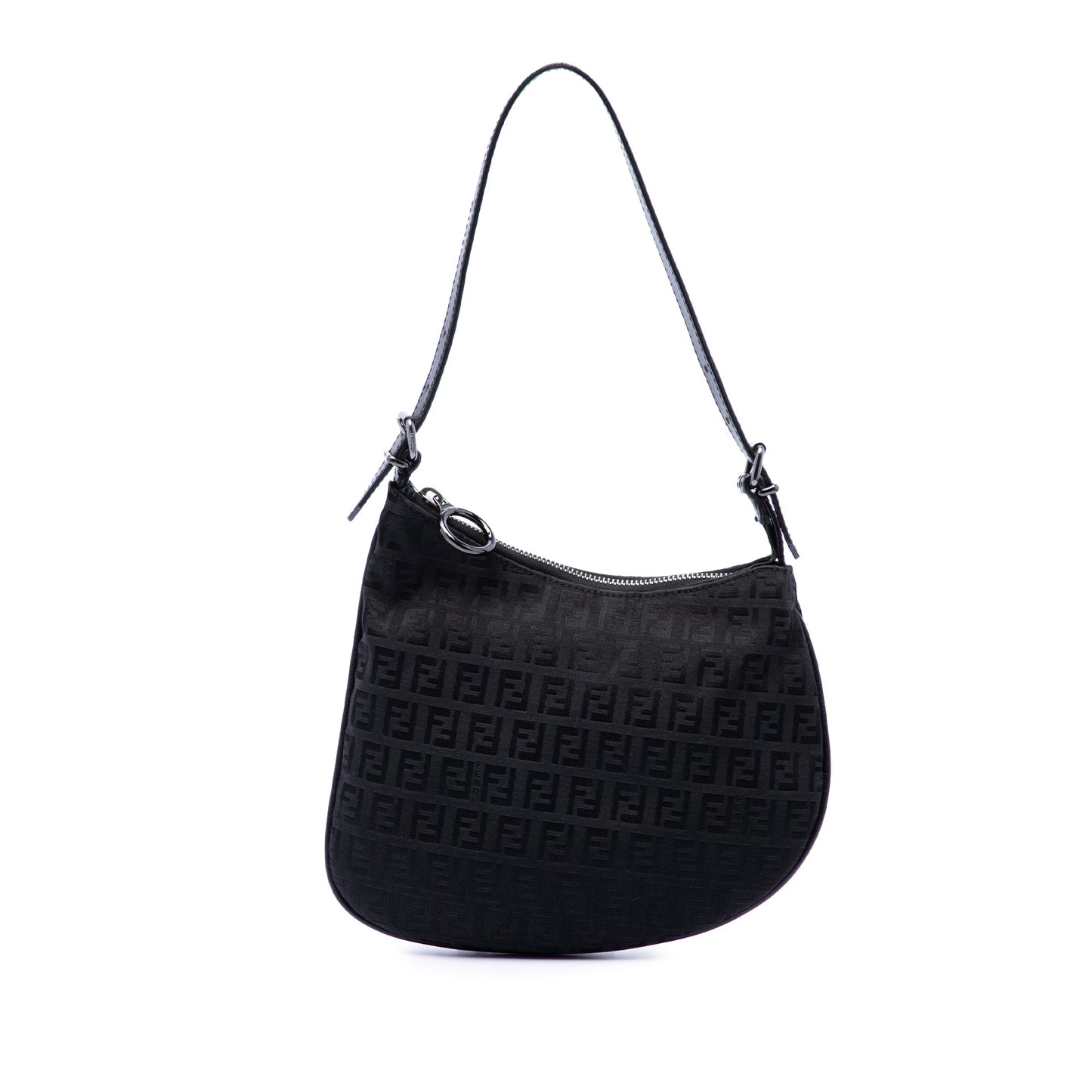 Fendi Zucchino Canvas Oyster Shoulder Bag