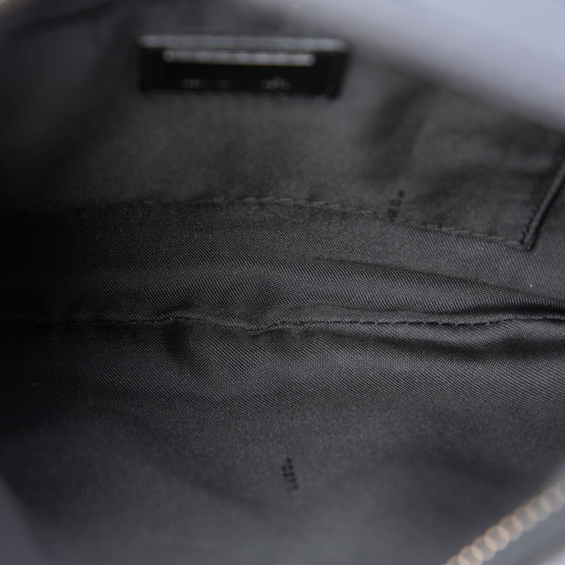 Fendi Zucchino Canvas Oyster Shoulder Bag