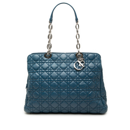 Dior Large Lambskin Cannage Soft Zipped Lady Dior Shopping Tote