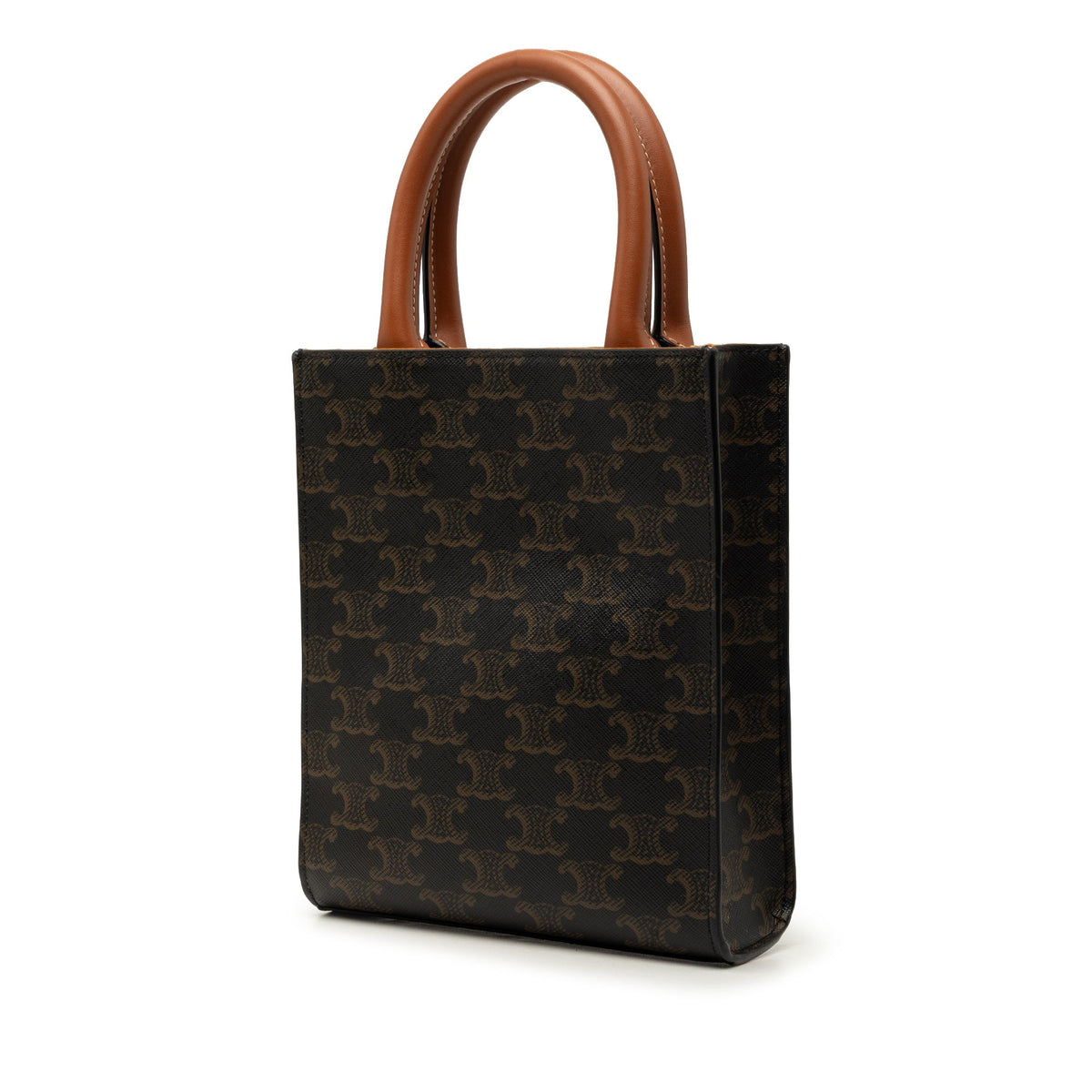 Celine Mini Triomphe Coated Canvas Vertical Cabas Satchel