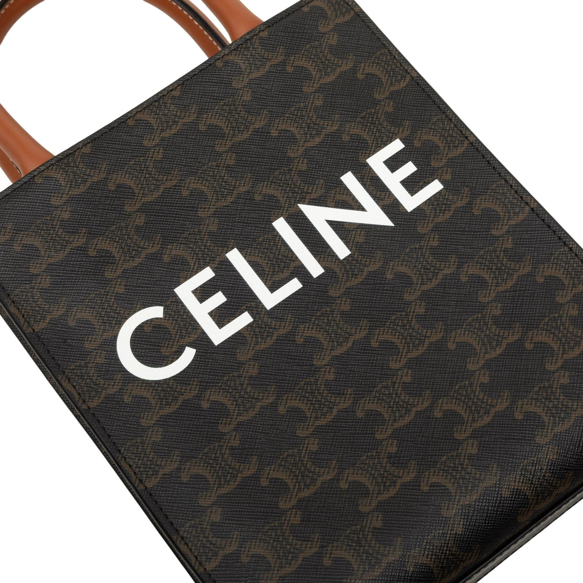 Celine Mini Triomphe Coated Canvas Vertical Cabas Satchel