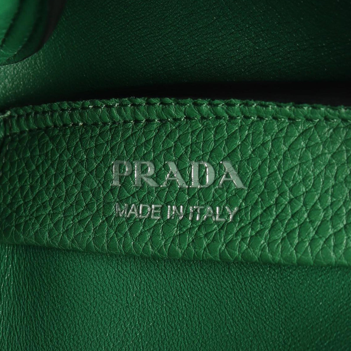 Prada Mini Vitello Daino Soft Dynamique — Green