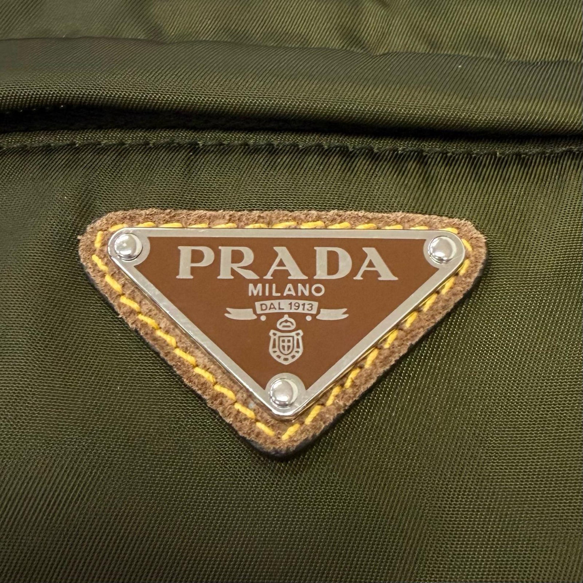 Prada Suede Trimmed Re Nylon Messenger Bag