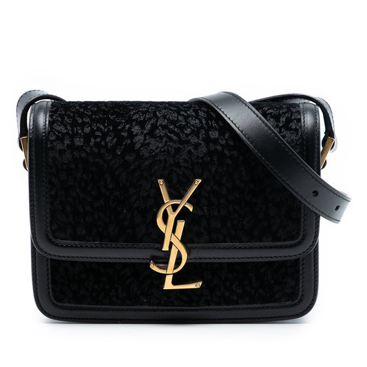 Saint Laurent Small Velvet Solferino Satchel In Box