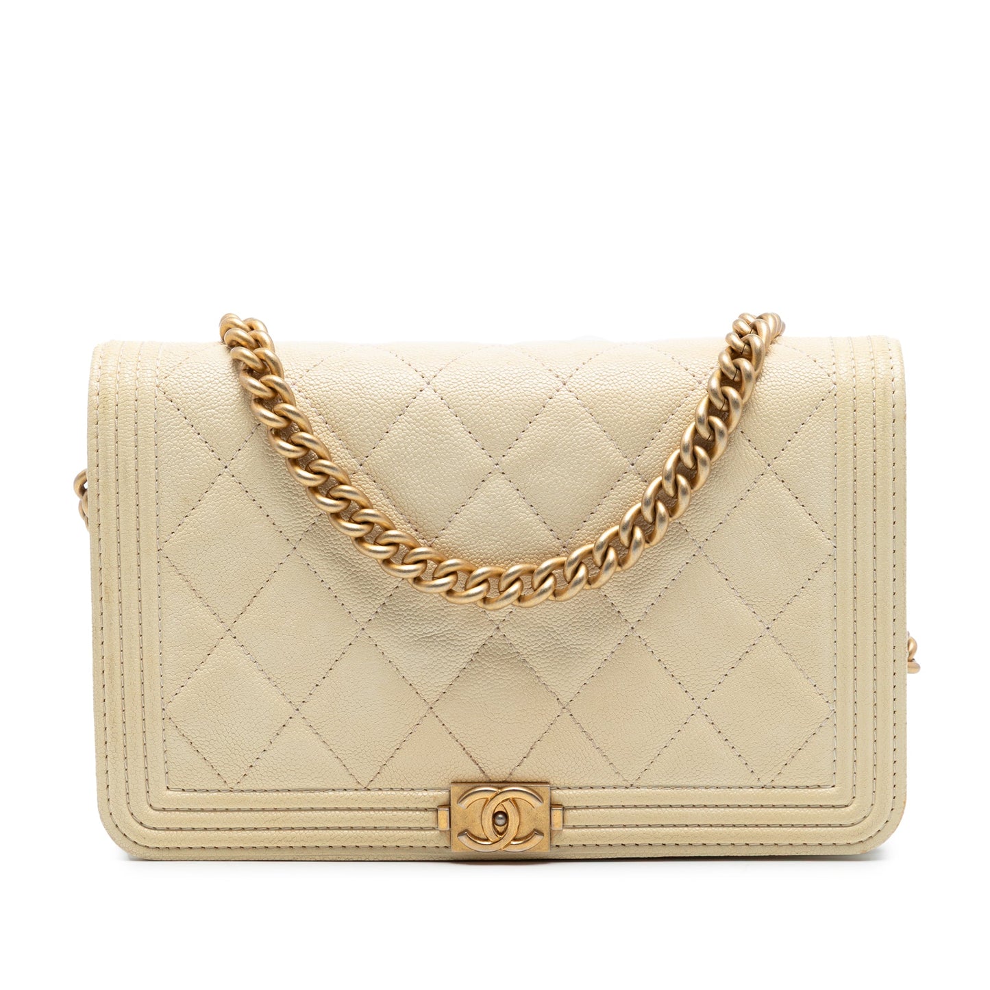 Chanel Quilted Caviar Boy Wallet on Chain