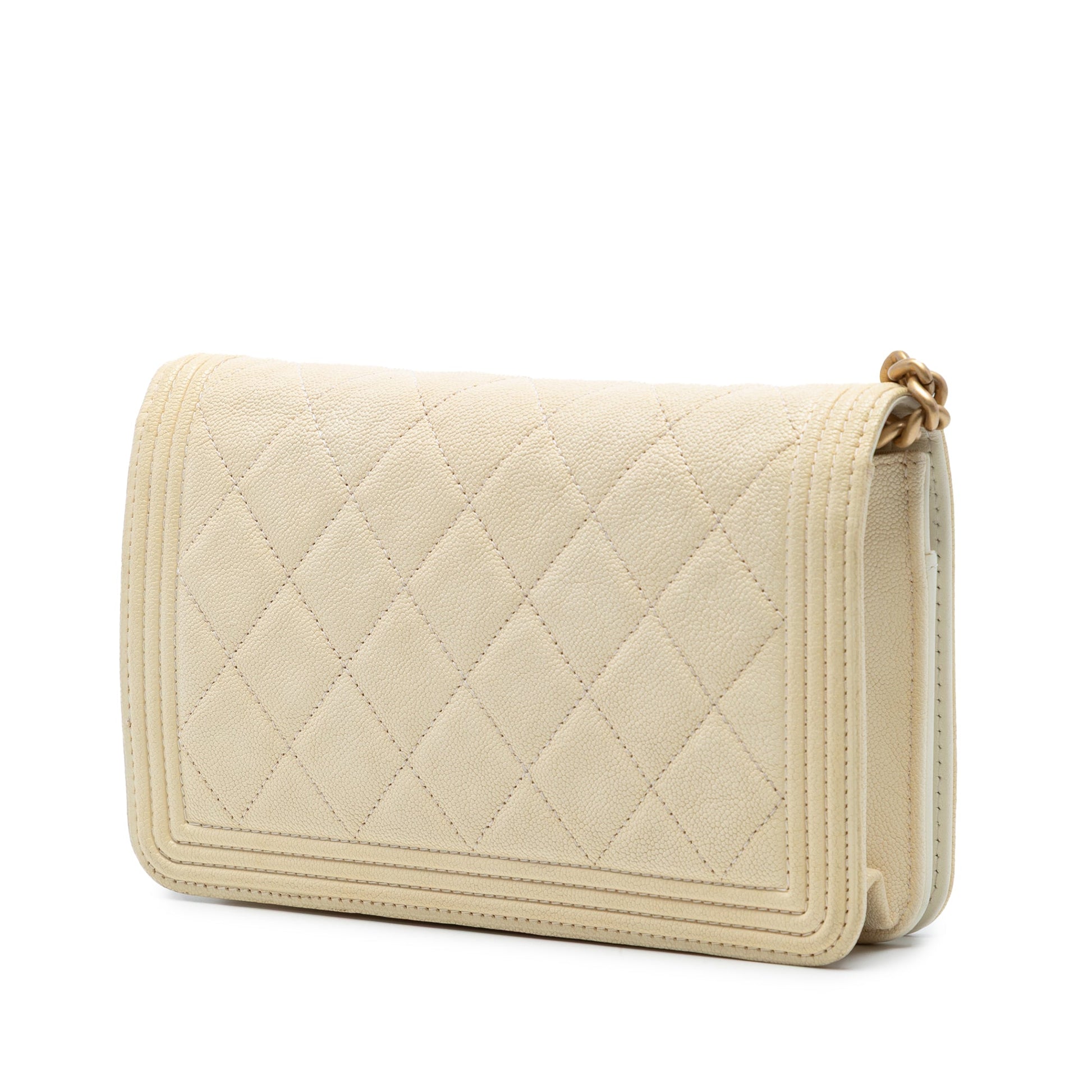 Chanel Quilted Caviar Boy Wallet on Chain