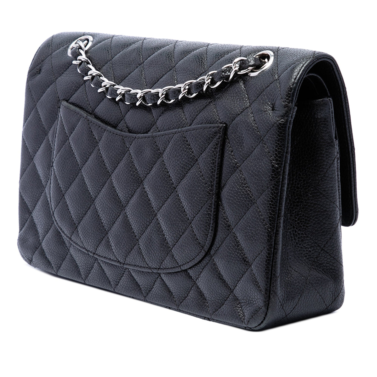 Chanel Medium Classic Caviar Double Flap — Black