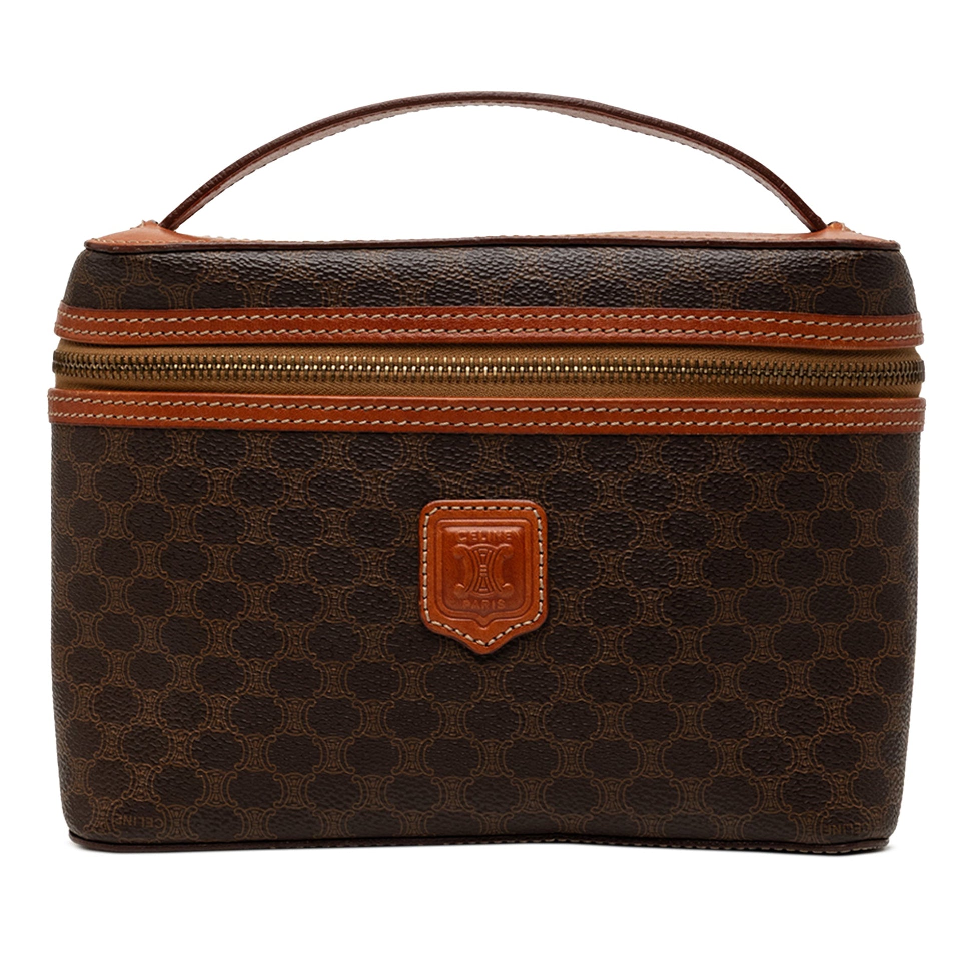 Celine Macadam Coated Canvas Vanity Bag