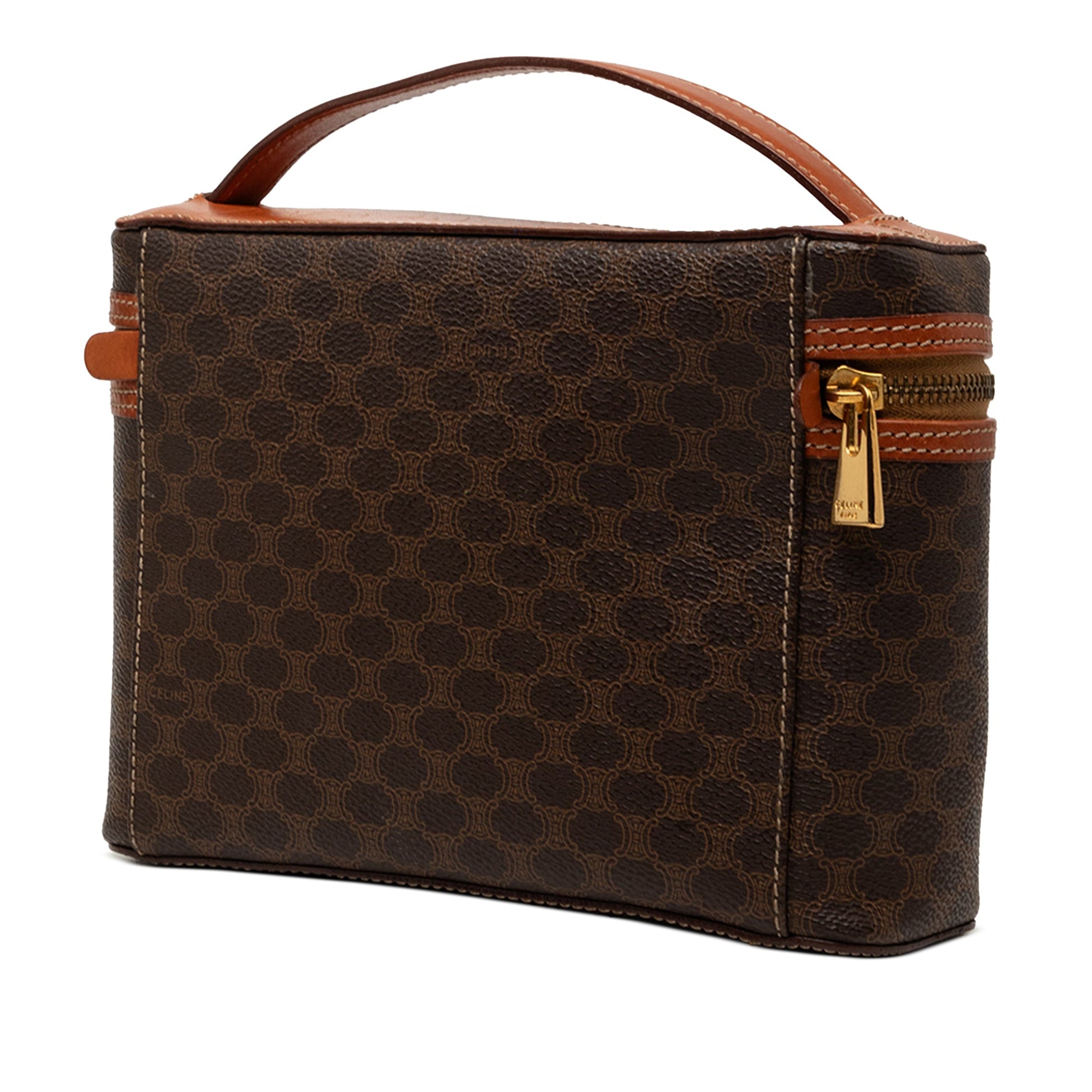 Celine Macadam Coated Canvas Vanity Bag