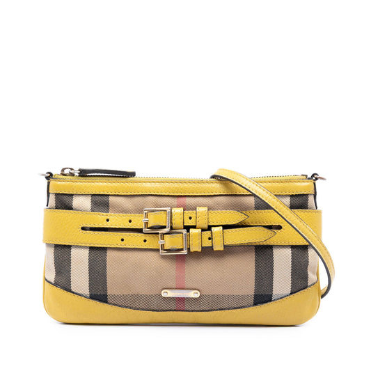 Burberry House Check Canvas Bridle Langford Crossbody