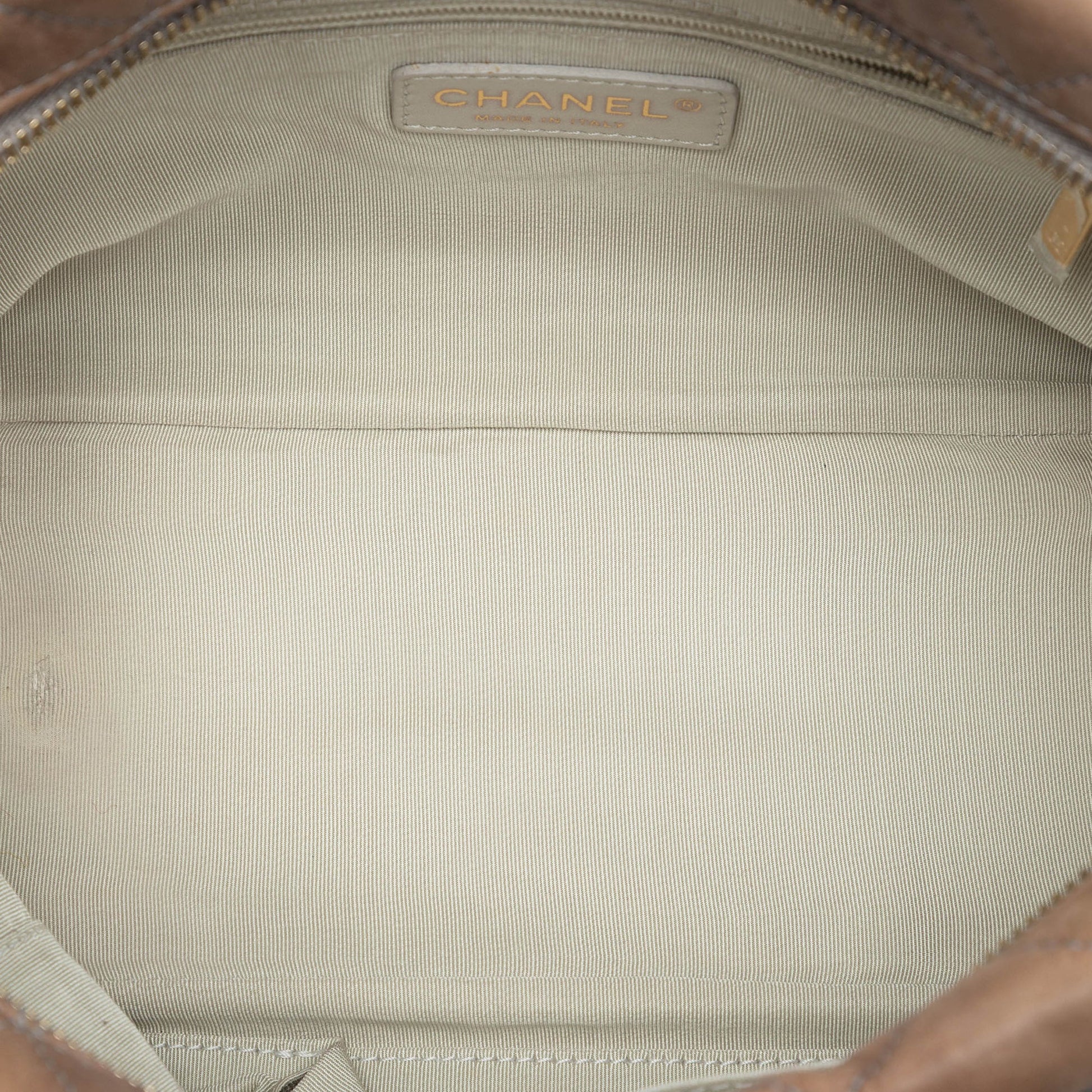 Chanel CC Quilted Iridescent Calfskin Tweed Bowler Bag