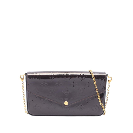 Louis Vuitton Monogram Vernis Pochette Felicie — Purple