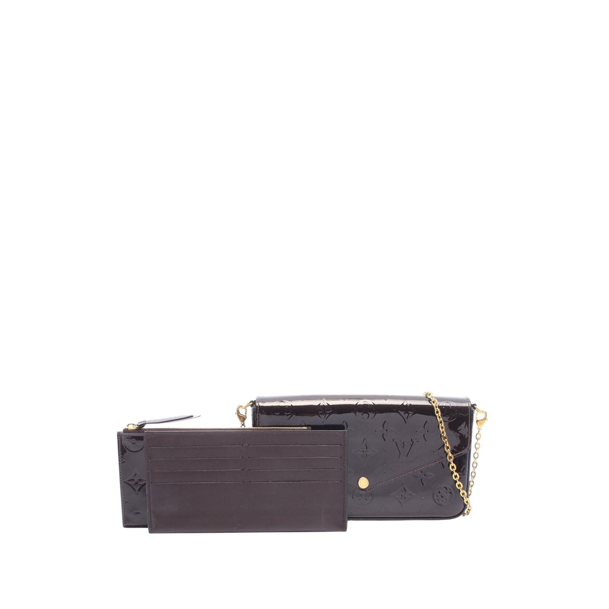 Louis Vuitton Monogram Vernis Pochette Felicie — Purple