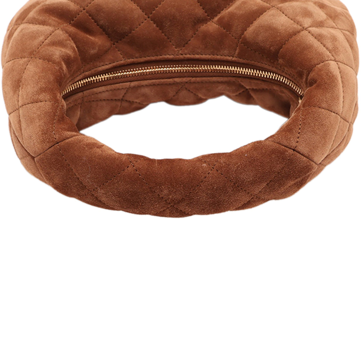 Saint Laurent Quilted Suede Monogram Icare Hobo — Brown